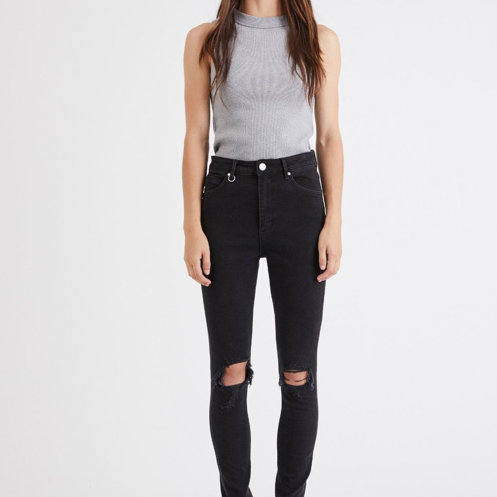 NEUW Black Denim Skinny Ripped Jean